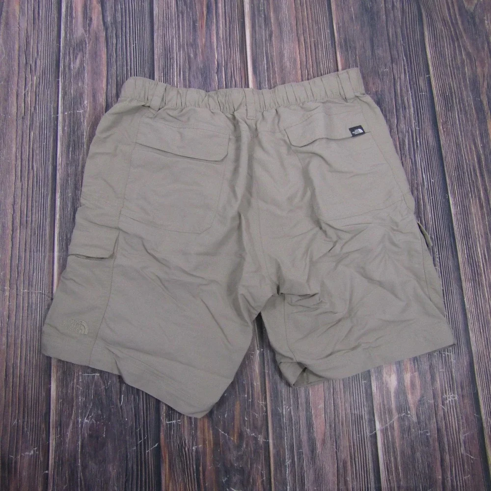 The‎ North Face Shorts Mens Large Beige Hiking Nylon Belted Cargo Lightweight